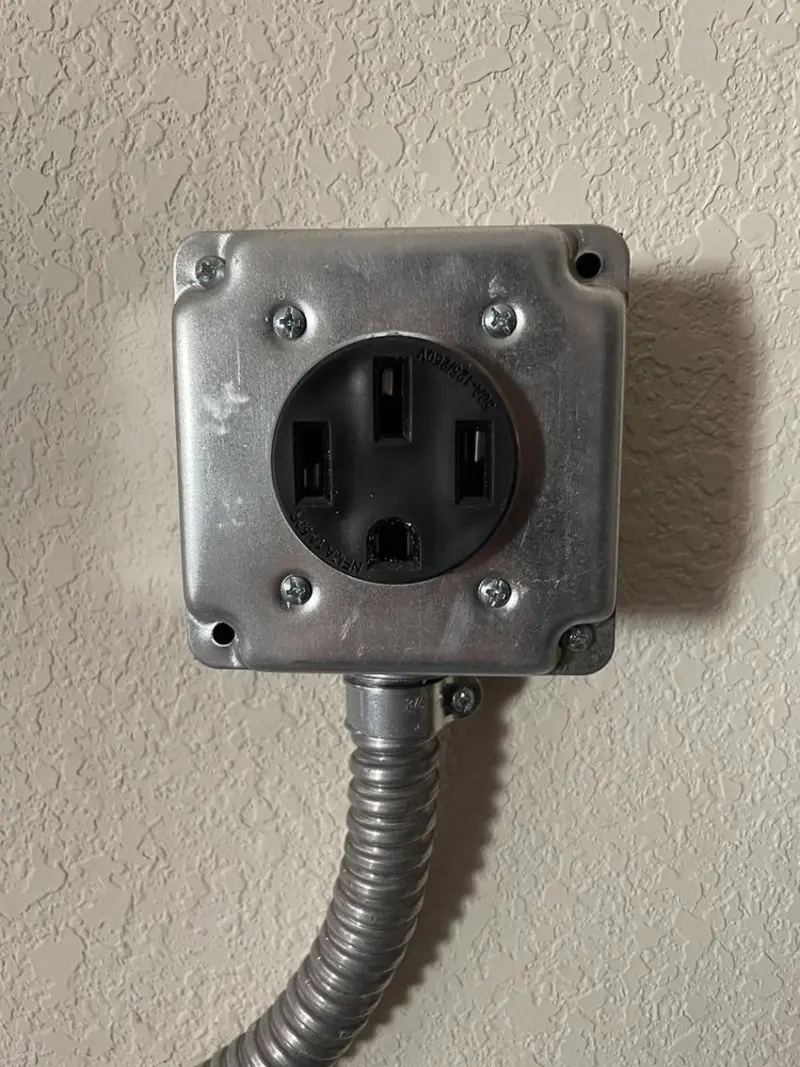 NEMA 14-50 outlet installed for Smart Home Electrical in Sioux City